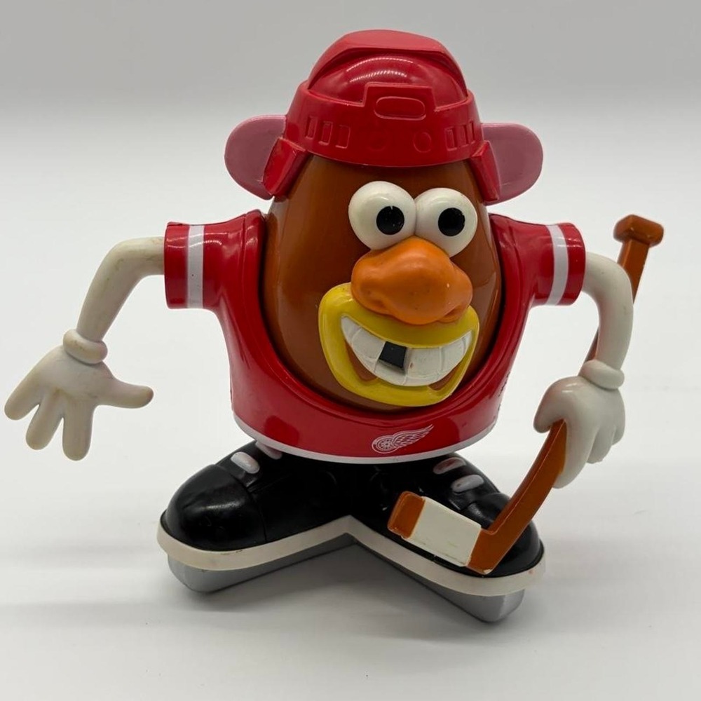 Mr Potato Head Detroit Red Wings Hockey Player Toy Red with white stripes